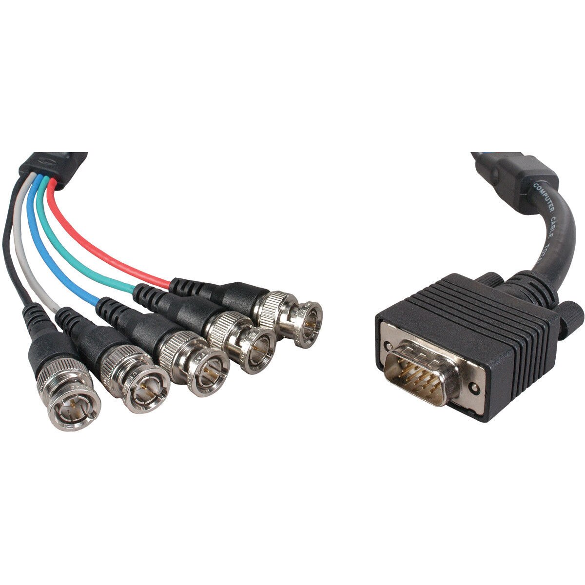 VGA To RGBHV (5 BNC) Video Cable 6 ft.